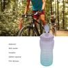 Sports Water Bottle 2000ml Gradient Frosted   Water Bottle with Handle Straw Silicone Hose Water Bottle for Running