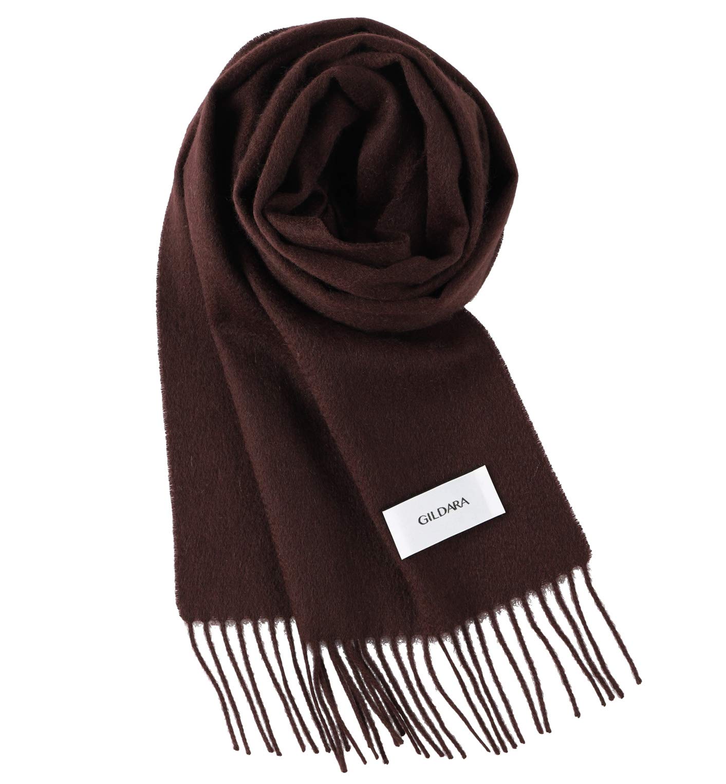

FT33 Finest Cashmere Basic Wave Cashmere Scarf Plain Brown [GILDARA] 100% Мужской Женский (Шоколад (6622))