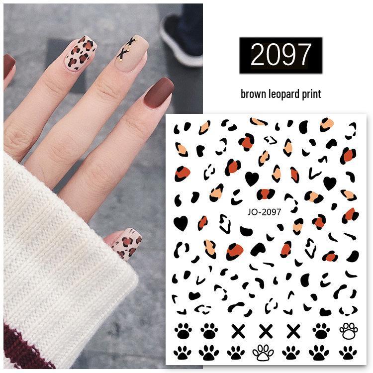 Leopard Print Nail Art Stickers: Autumn/Winter Ins Style Self-Adhesive Small Pattern Decals