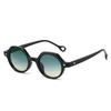  Retro Small Round Punk Sunglasses Women Fashion Gradient Leopard Shades UV400 Men Rivets Sun Glasses