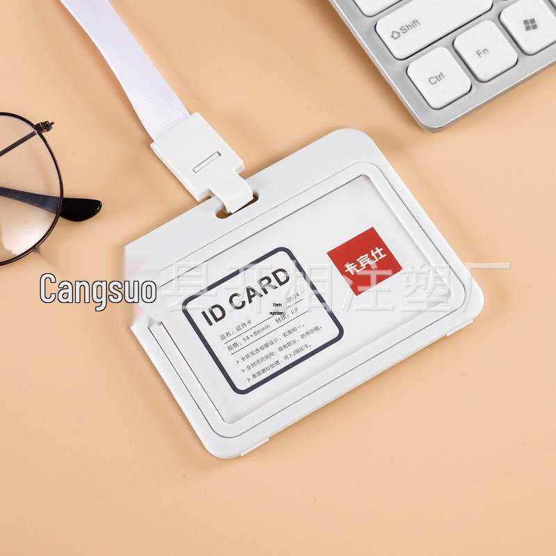 Double-Sided Transparent Colored ID Badge Holder Sleeve