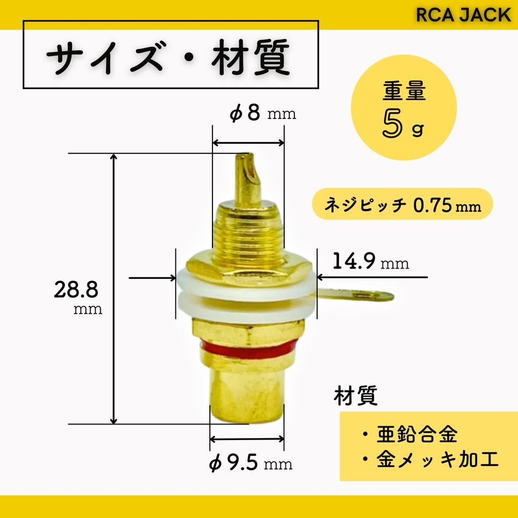 Shymie Speaker Terminal Jack RCA Terminal Monitor Pin Jack RCA Plug Gold Plated RCA Terminal Black Red 12-Pack