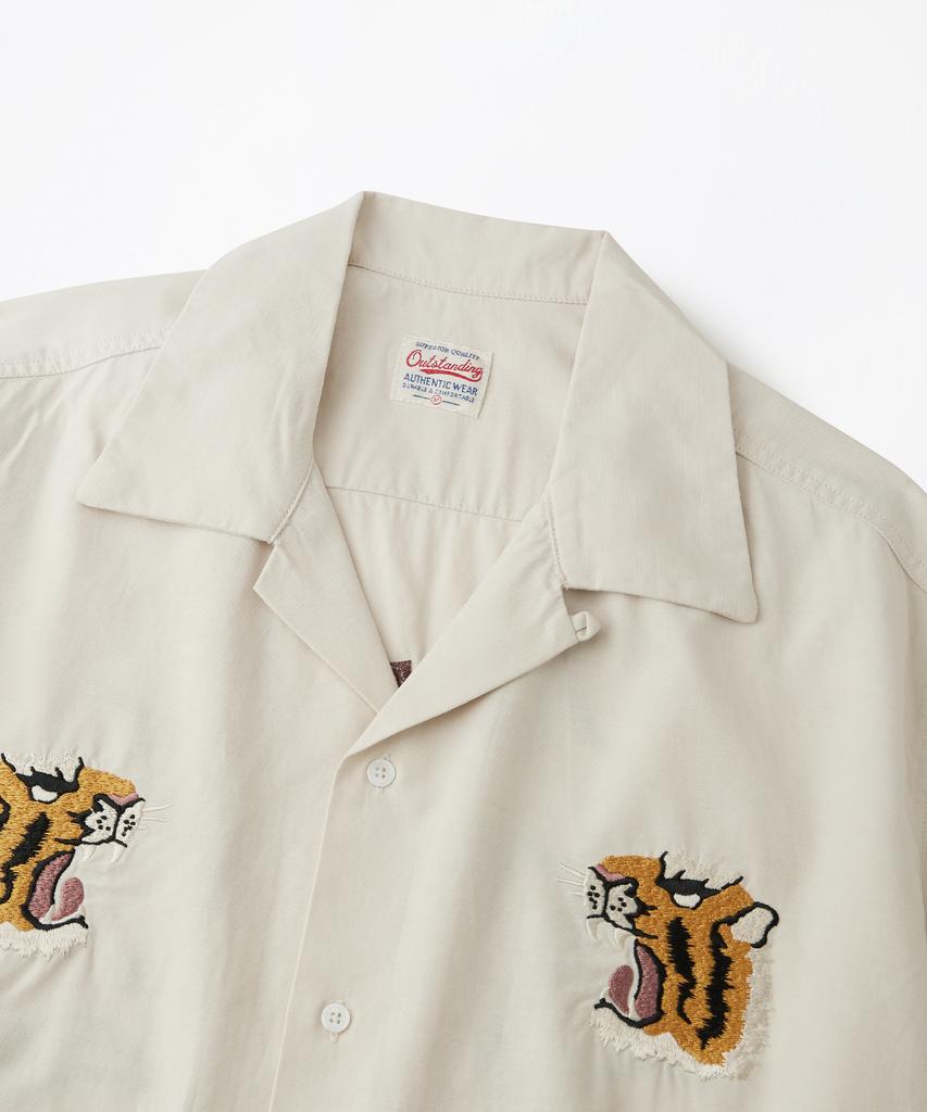 OUTSTANDING Vintage Souvenir Half Shirt_Ivory