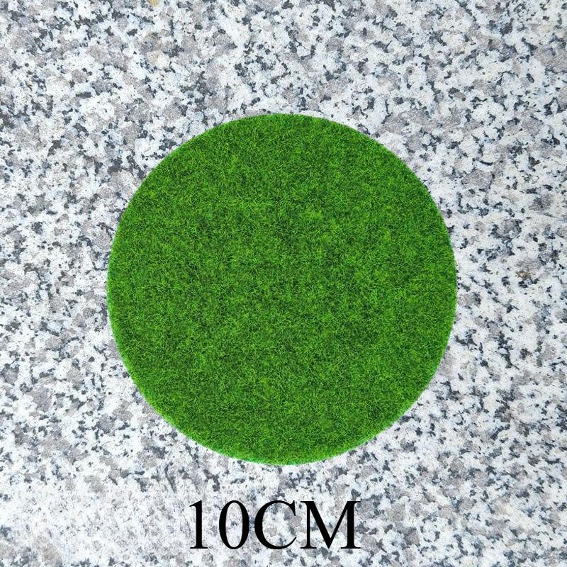 5 Stück runder Kunstrasen, Moosimitat, Miniaturlandschaft, Grüne Pflanzen, Outdoor-Teppich, DIY-Dekorationsmaterial