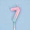 Gâteau d'anniversaire décoré, bougie numérique colorée interstellaire, bougie délicate de couleur bonbon pour enfants, numéro de 0 à 9, décoration de fête