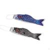 2pcs Blue and Gray Japanese Carp Windsock Streamer 70cm