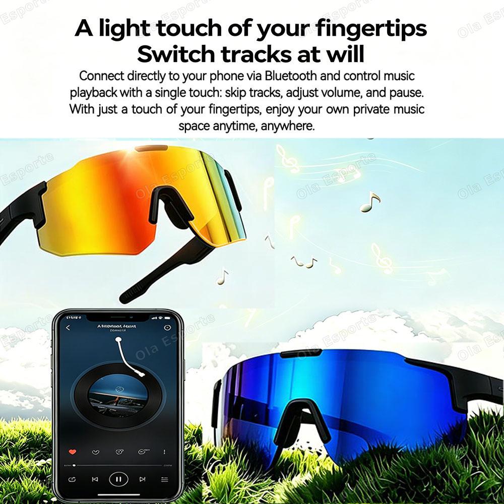 Cycling Bluetooth Smart Glasses Technology Audio Call Remote Headset Sunglasses Sports Riding Music Headphones Smart Glasses New