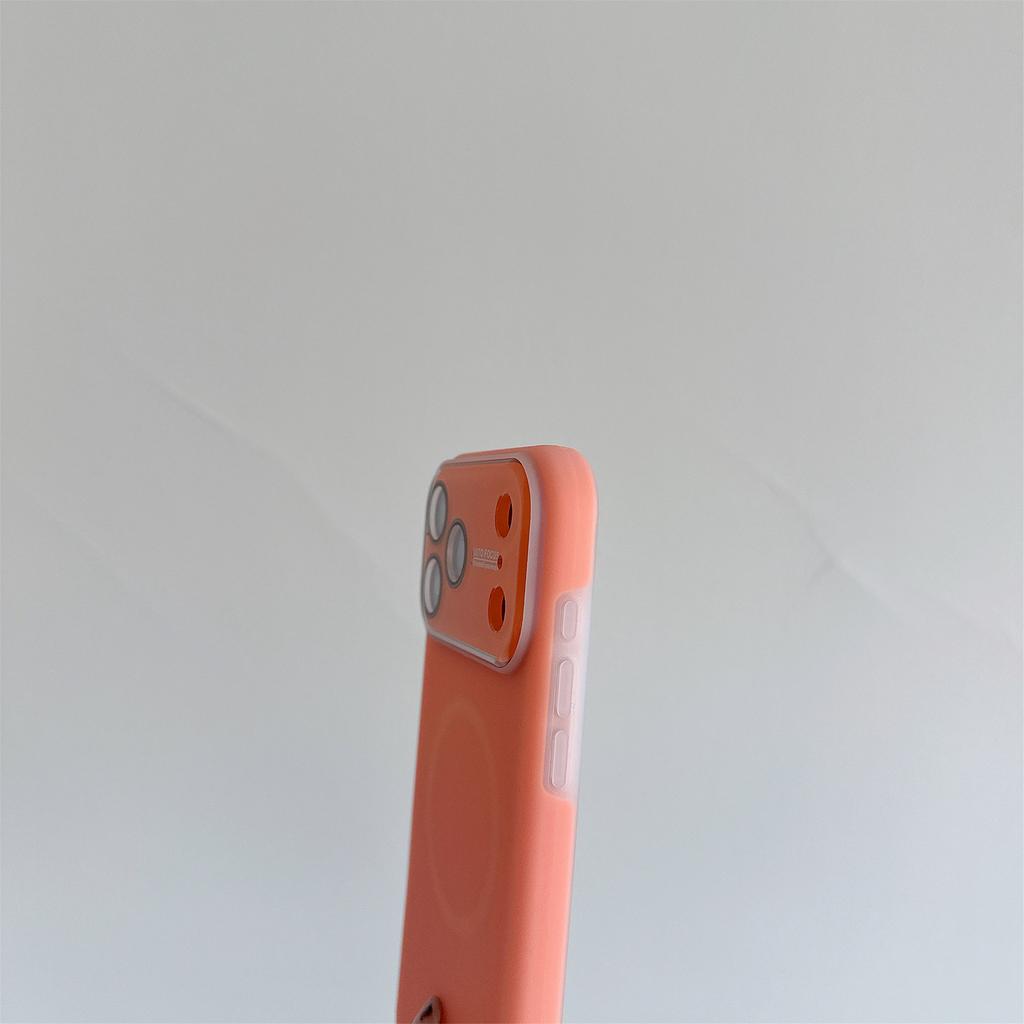 Luxury For Magsafe Jelly Large Window Silicone Case for iPhone 17 16 15 14 Pro Max Magnetic Wireless Charging Shock Matte Cover