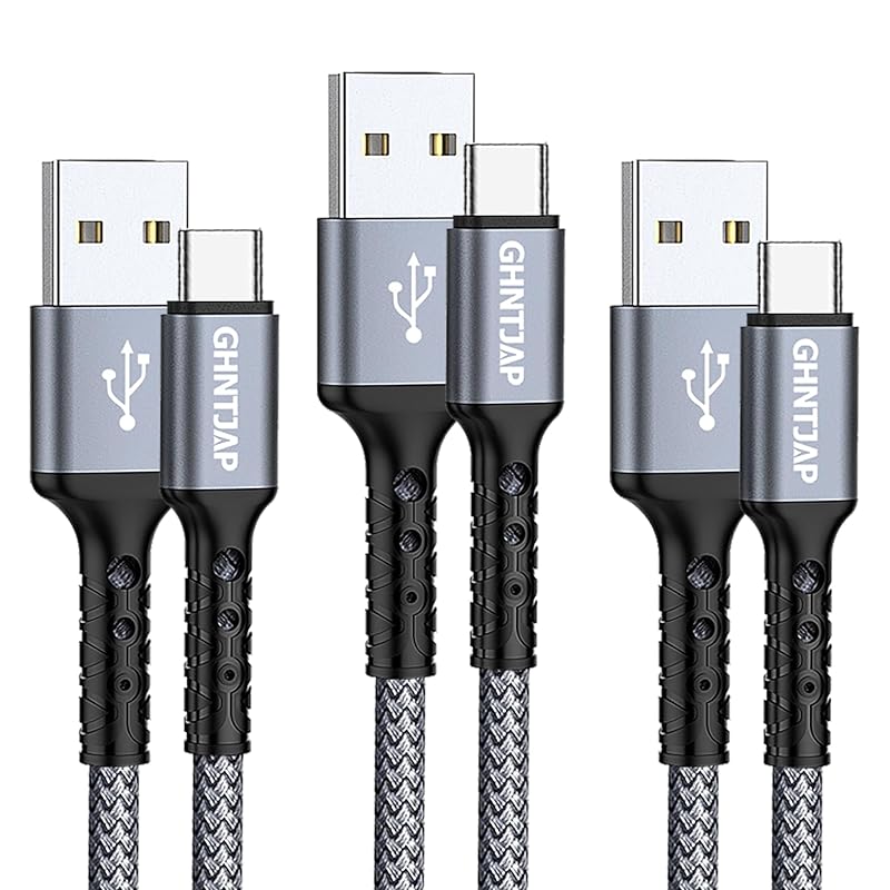 

GHNTJAP USB Type C cable 1M [Set of 3] A to 3A fast charging QC3.0/2.0 compatible Compatible with type c devices such as