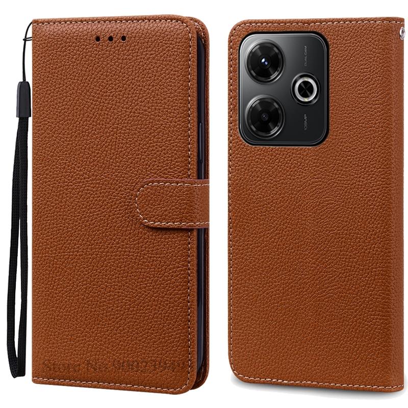 For Redmi 13X Case Leather Flip Wallet Cover For Xiaomi Redmi 13X Case Soft Silicone Book Cover For Redmi 13X Case Fundas
