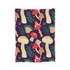 Leaf and Mushroom Pattern Blankets Velvet Spring Autumn   Multifunction Super Warm Throw Blankets for Home Couch Bedding Throws