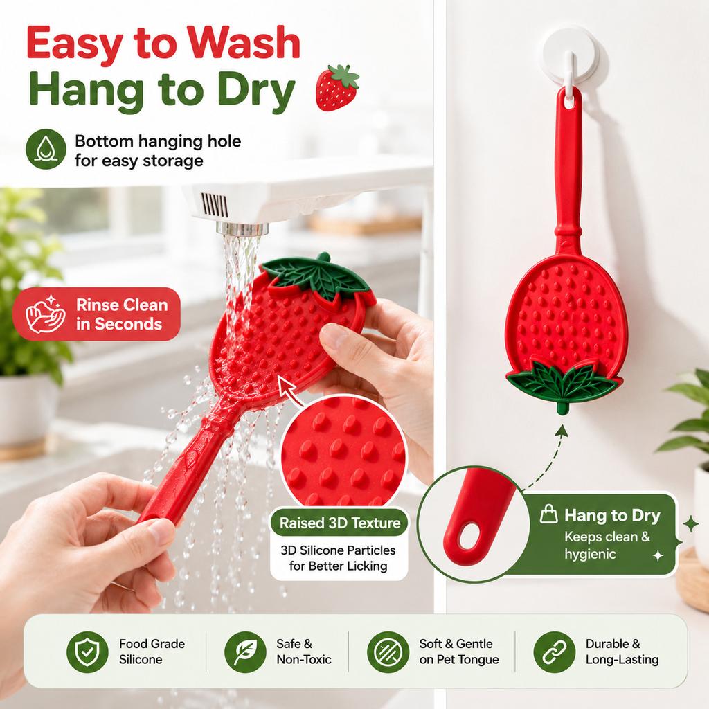 Lickable Spoons Cat Treats Slow Feeder Pet Fun Feeder with Handle Lick Sticks Toy,Food Safe Material, For Bonding Training Calming
