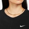 Nike Sportswear Essentials Ribbed Short-Sleeve T-Shirt Women Tops Black FB8277-010