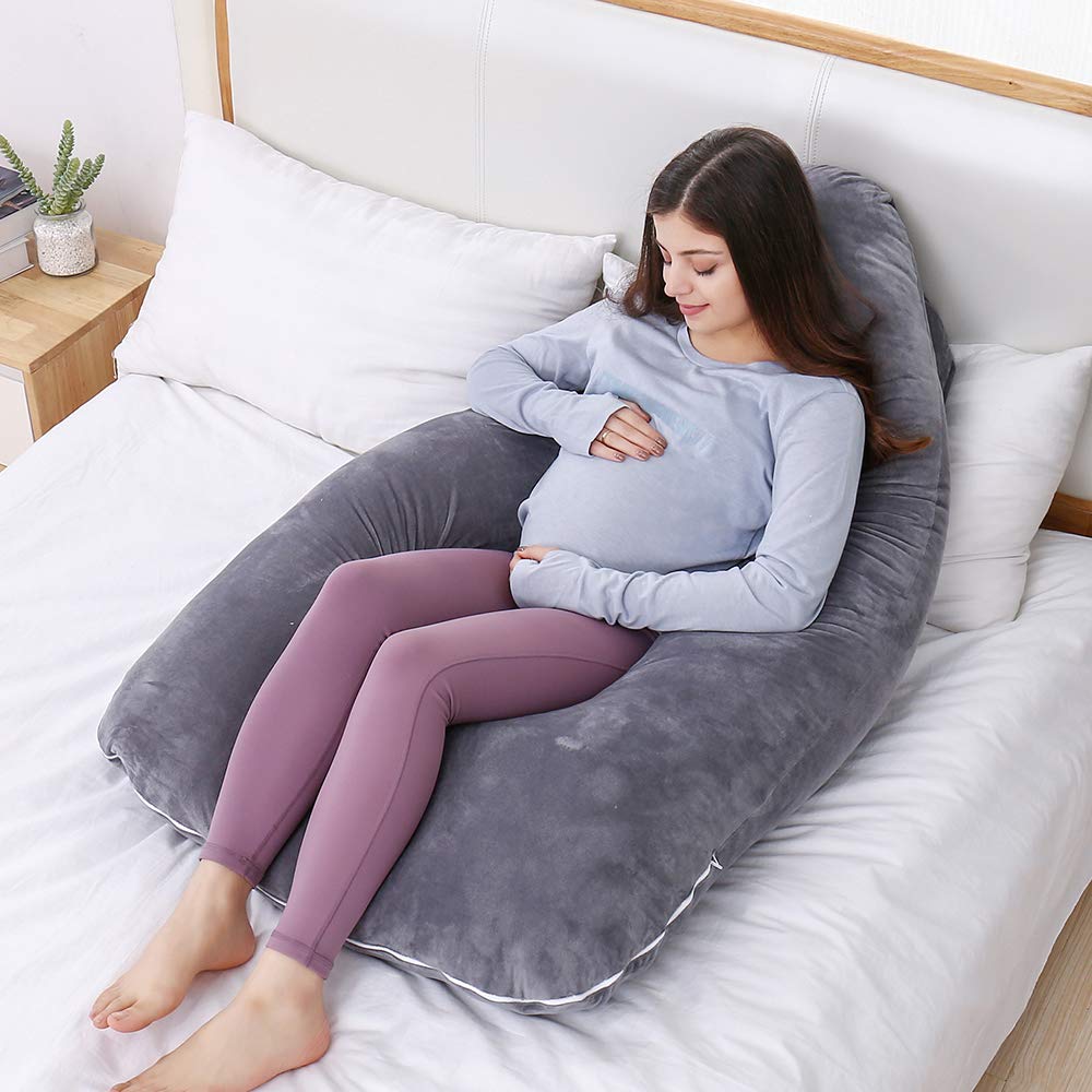 Awesling Pregnancy Body Nursing Pregnancy Maternity Body Lumbar Suitable for Men and Side Includes Washable Pillowcase U-Shaped Pillow, Full-Body