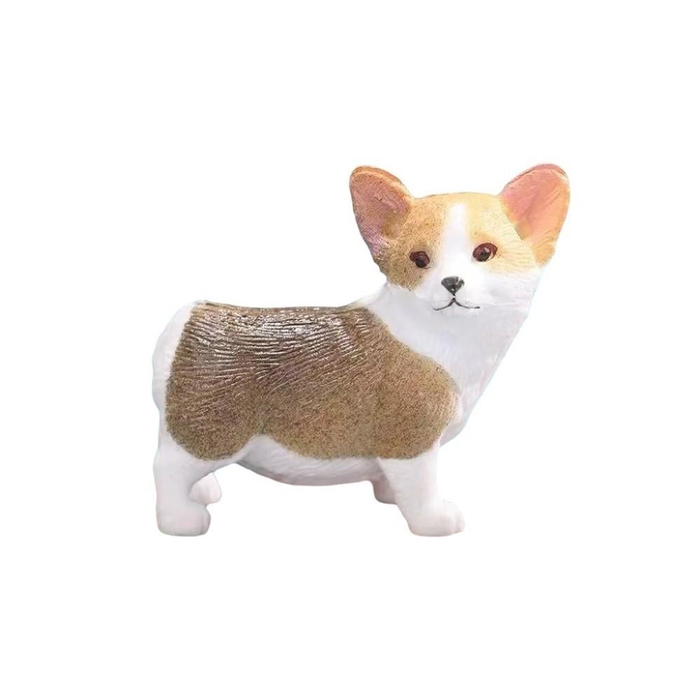 Mini Dashboard Ornament 3D Craft Aquarium Ornament Unique Mini Corgi Resin Figurine Car Decoration