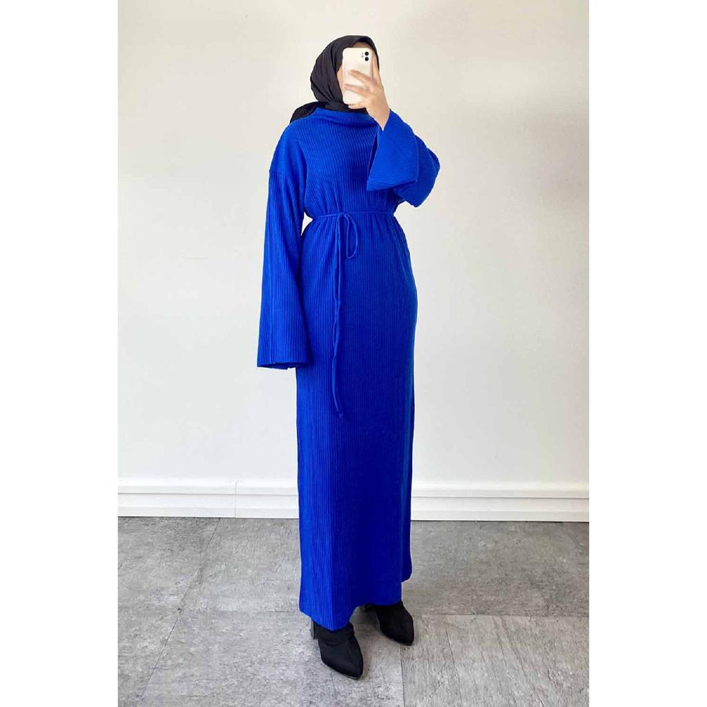 10numberamoda Women's Bat Sleeve Long Knit Dress Claret Red