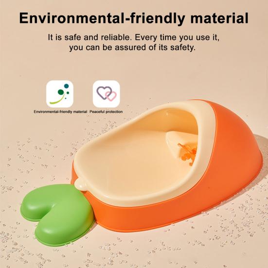 Boy Urinal Potty Detachable Design Carrot Shape Interactive Learning Toddler Training