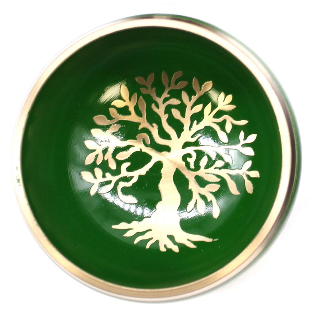 Singing Bowl Set Tree of Life Green 10.7cm