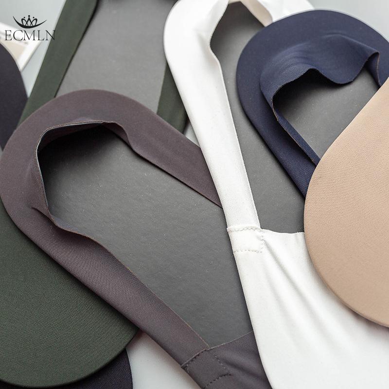 Men Ice Silk Socks Breathable Non-slip Silicone Invisible Cotton Solid Color Comfortable Boat Socks