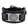 Handgeknüpftes Lederarmband Herren Punk-Stil Geometrisches Design Verstellbares Armband Schmuckzubehör