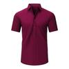 Men 4-Way Stretch Long Sleeve Open Front Shirt, Wrinkle Resistant Thin Business Casual Dress Shirt for Amazon Cross-border
