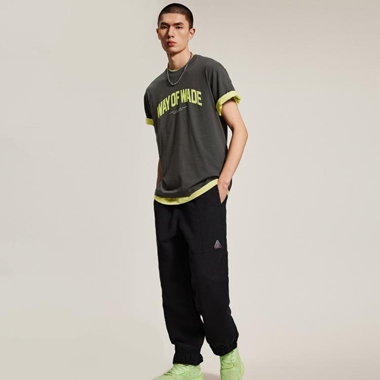 Li Ning Wade Series Comfortable Moisture Wicking Sports Short Sleeve T-Shirt Men Tops Graphite-Grey AHSU173-8