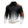 Men's Sweatshirt Zip Up Collar Long Sleeve Casual Athletic Top