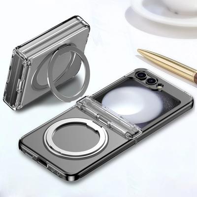 Solid Color Magnetic Magsafe Hard Phone Case for Samsung Galaxy Z Flip 7 FE 6 5 Shockproof Armor Protective Cover