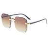 Brand New Square Sunglasses Oversized White Tea Original Brand Design Sun Glasses Female Shades Travel Sunshade Uv 400