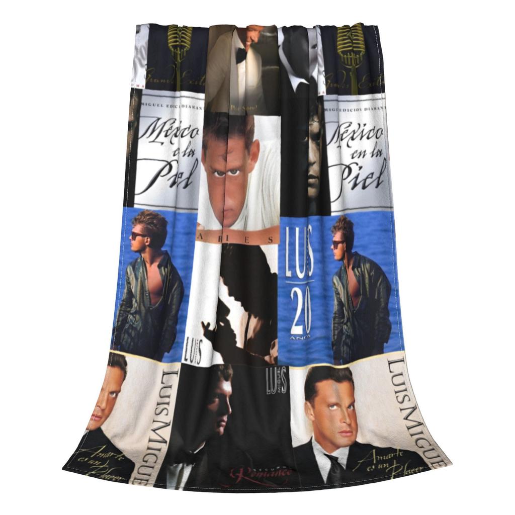 Luis Miguel Mexico Singer Blanket Coral Fleece Plush All Season Collage Y2K Live Ultra-Soft Throw Blankets Sofa Office Quilt
