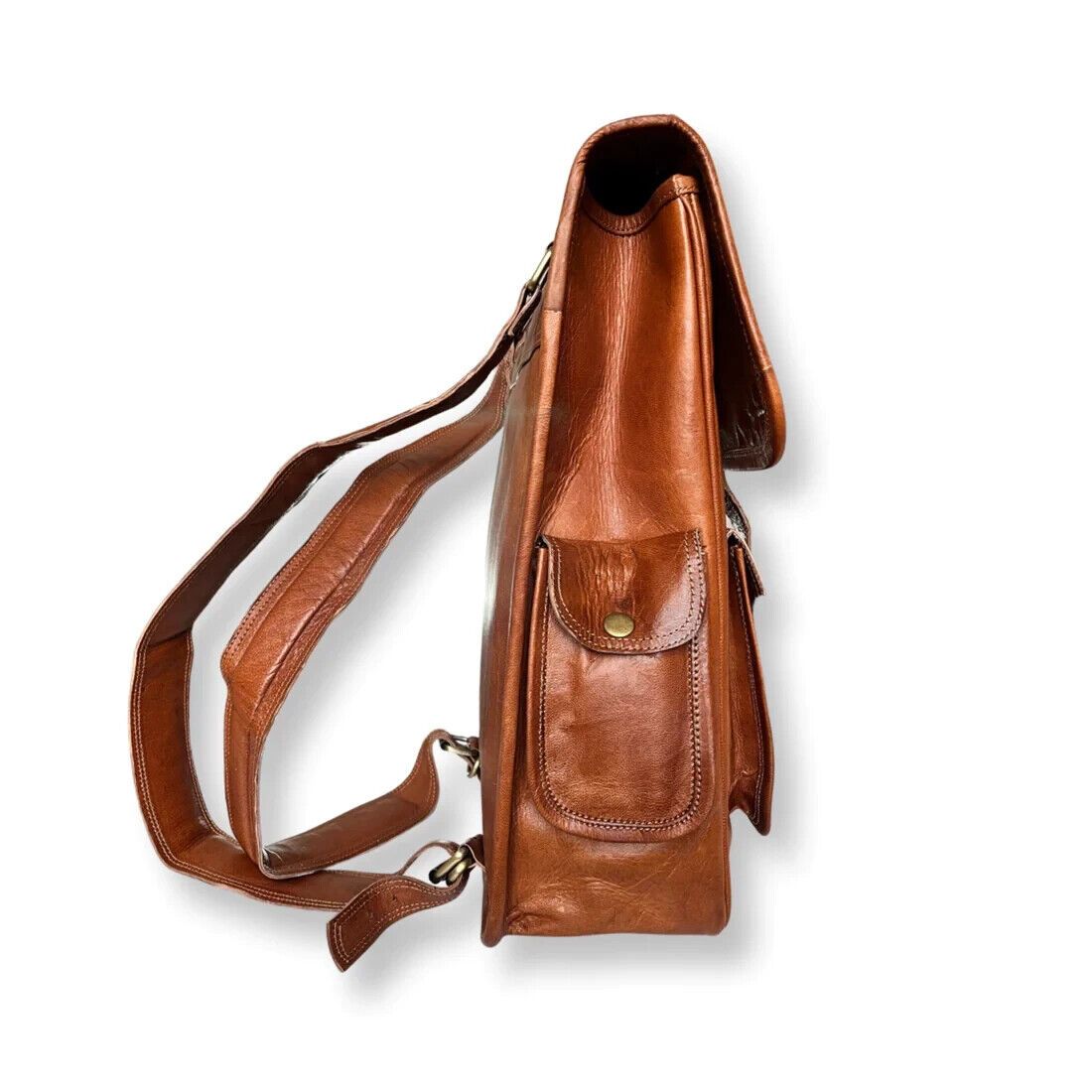 16-дюймовый официальный кожаный мужской рюкзак для путешествий — фото 3