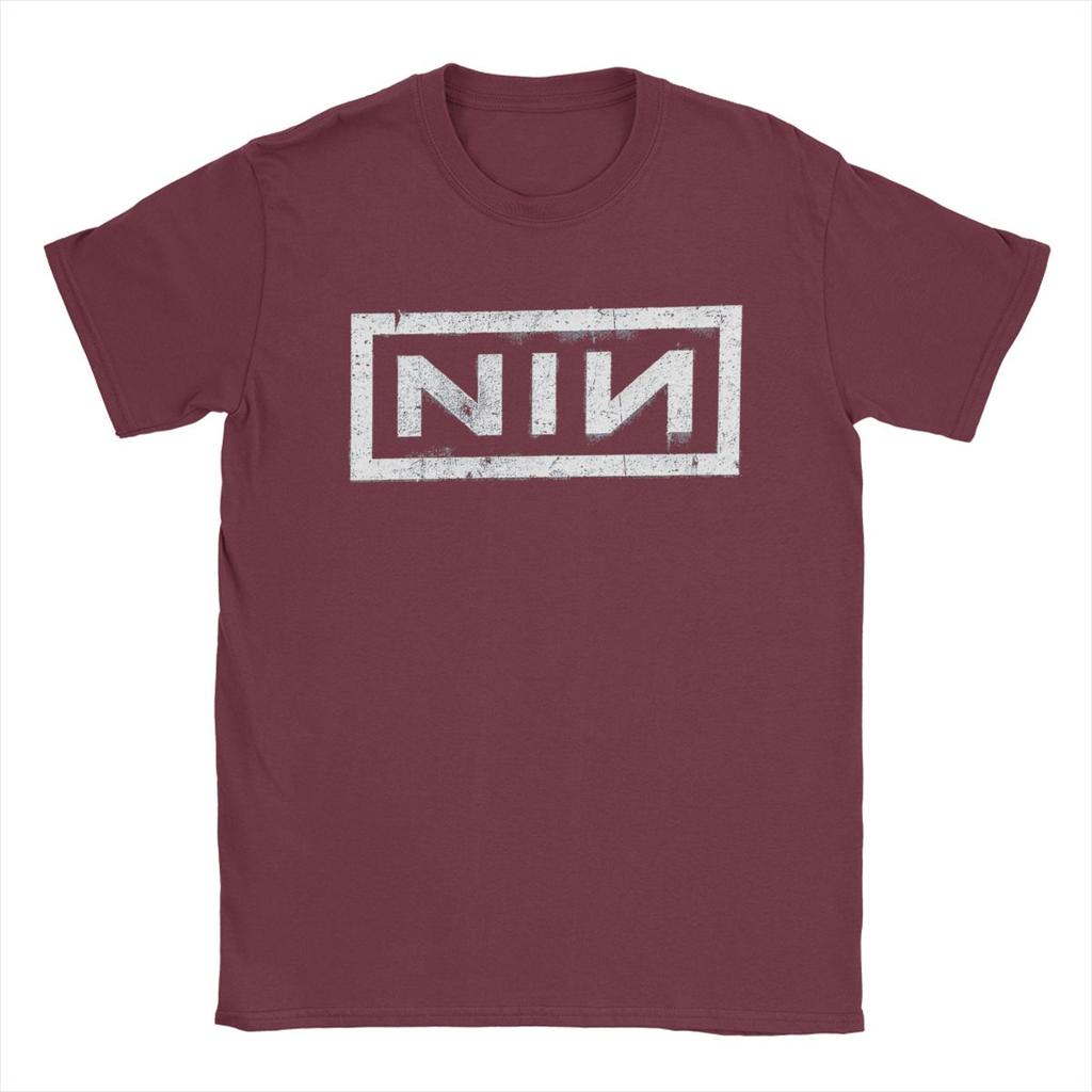 NIN Retro Logo Nine Inch Nails Pánske módne bavlnené tričko s okrúhlym výstrihom a krátkym rukávom Tričká Nápad na darček Oblečenie