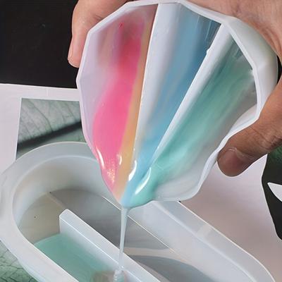 1ks-Silikonový dávkovací kelímek na epoxidovou pryskyřici, kelímek na míchání barev, odměrka pro odlévací formy, nástroje pro výrobu šperků DIY
