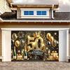 1 piece of luxurious 50th birthday celebration banner - durable polyester fabric, gold and black theme, party decoration