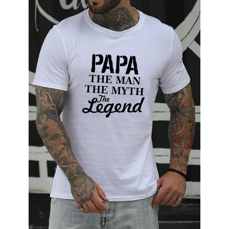 

Европейский размер PAPA Принт с тематическими буквами Повседневная с круглым вырезом с короткими рукавами Для мужчин, Быстросохнущая Удобная Повседневная Летняя футболка Для повседневной носки Тренировок 2XL белый