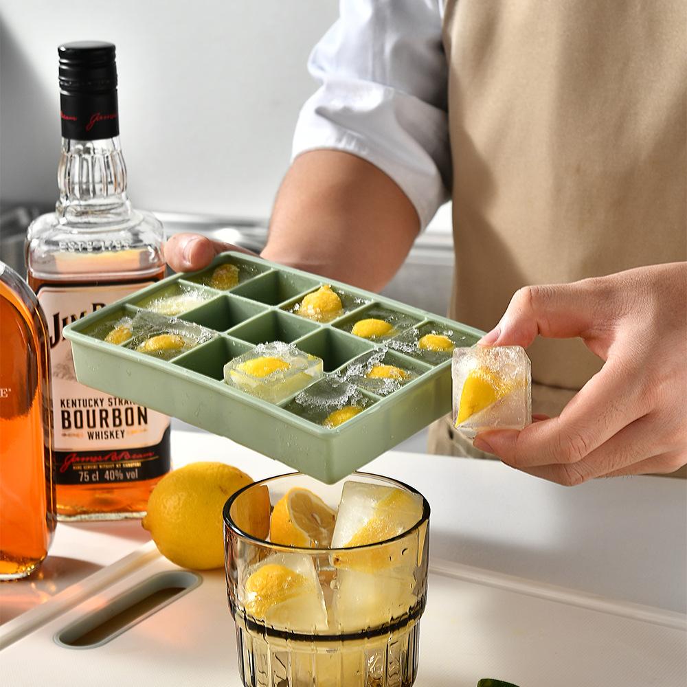 15 Grids Silicone Ice Grid Ice Mold Food Grade Ice Making Silicone Mold Ice Cube Tray Quick-frozen Ice Cube Mold
