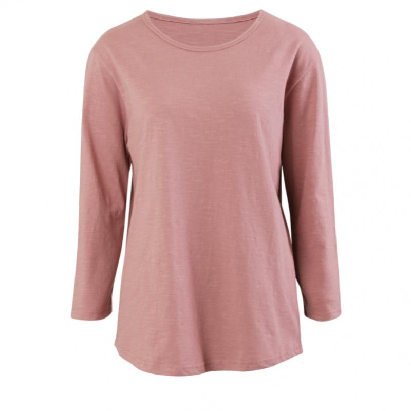 Shop   Women Basic Round Slab CoTTon 3 4 Sleeve T shirT Dai Wsh 1003 minT
