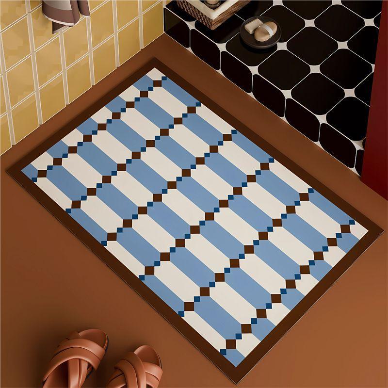 Alfombra de tierra de diatomeas premium de estilo americano Retro para baño,alfombra de entrada antideslizante y absorbente para baño