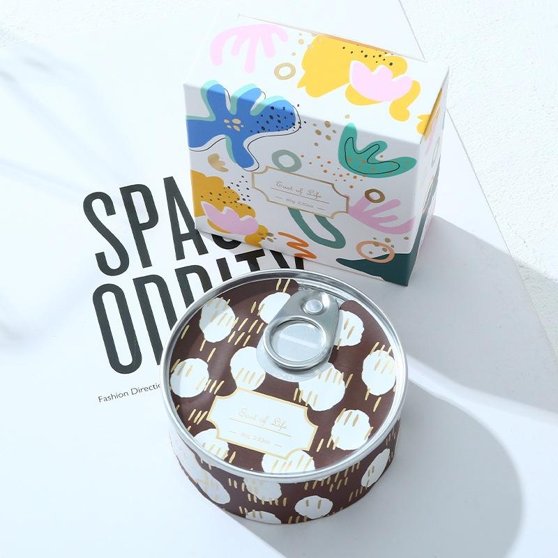 

Creative Can Soy Wax Scented Candle, Wedding Souvenir, Romantic Bedroom Unscented Candle Can - Chocolate