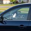 2PCS Car Sticker Pet Cat Heartbeat Lifeline Creative Truck Automobiles Motorcycles Exterior Accessories