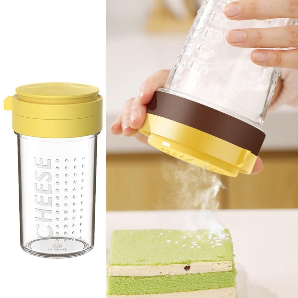 Rotatable Lid Grated Cheese Bottle Dustproof Barbecue Seasoning Jar Cheese Sprinkler  Cumin Powder