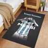 Messi Customize Your Name Carpet Design for Living Rooms Foyer Outdoor Game Room Antislip Carpet Decorate Offices Perfect Gift for Women/Men