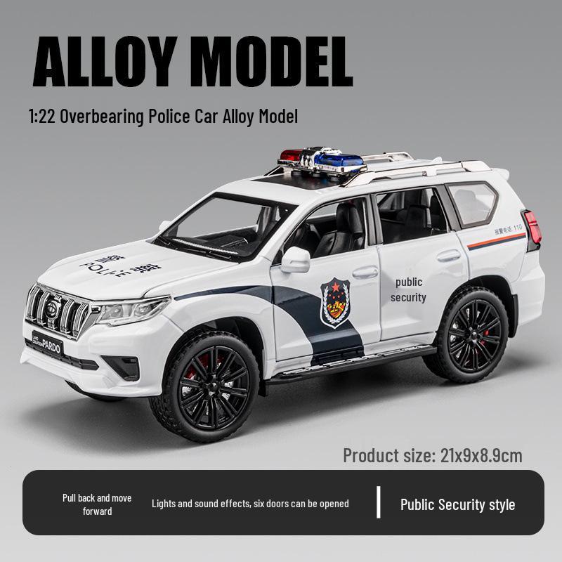 1:24 Ford Raptor Police Car Alloy Pull Back with Light & Sound
