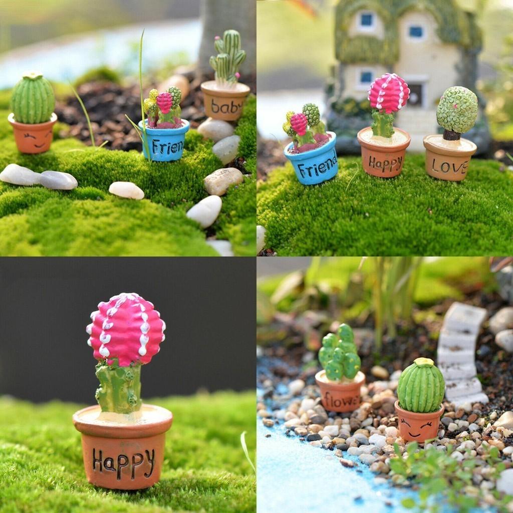 Elegant Micro Cactus Resin Ornament Perfect For Enchanting Dollhouse Decor