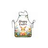 1pc of an Easter Apron Featuring 'Happy Easter' And Colorful Egg Bunnies - Perfect for Everyday Cooking/Baking, Easter Family Gatherings, Holiday Part