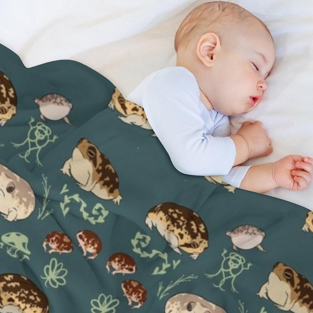 Rain Frog Pattern Throw Blanket Vintage Comforter For Baby Fashion Sofas Blankets