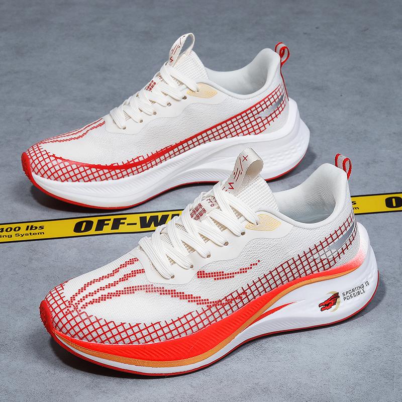 Running Shoes Men Air Men Thick-soled Mesh Breathable Anti-slip Casual Men Shoes Women Soft Lace-up Sports Shoes Women