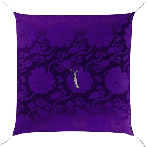 Buddhist Altar Shop Takita Shoten's Karoyandonsu (Purple) Zabuton (Funeral Cushion) - Perfect for Buddhist Memorial Services, Buddhist Altars, Buddhis