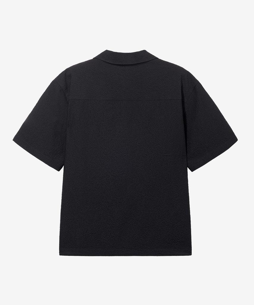 MINDBRIDGE [Air Cool] Two-Tone Seersker Pullover Semi-Overfit Short Sleeve Shirt - 2 Colors
