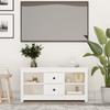 VidaXL TV Stand White 103x36.5x52 Cm Solid Pine Wood 814570